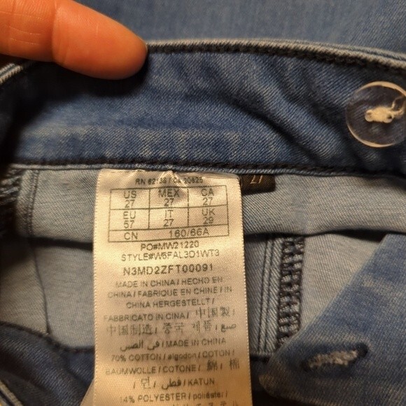 Guess Mini Skirt Womens Size 27 Denim Blue Jean Short Stretch - Picture 3 of 8